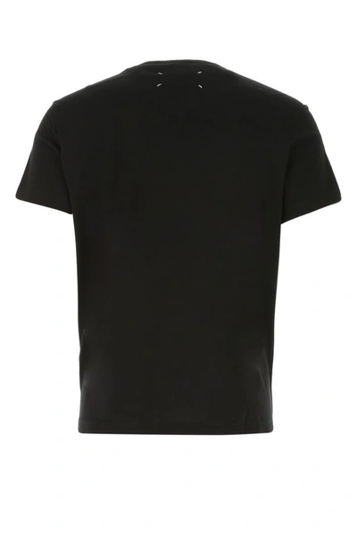 Shop Maison Margiela Man Black Cotton T-shirt