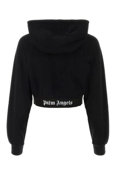 Shop Palm Angels Woman Black Cotton Sweatshirt