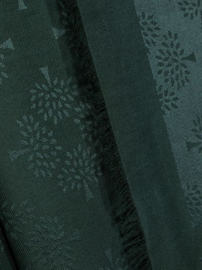 Mulberry Tree Square Monogram-pattern Scarf In Green