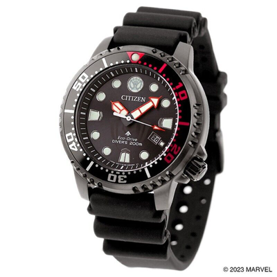 Pre-owned Citizen Promaster Bn0255-03e Marvel Spider-man Black Eco-drive Men Watch Limited