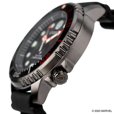 Pre-owned Citizen Promaster Bn0255-03e Marvel Spider-man Black Eco-drive Men Watch Limited