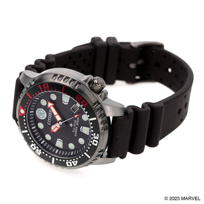 Pre-owned Citizen Promaster Bn0255-03e Marvel Spider-man Black Eco-drive Men Watch Limited