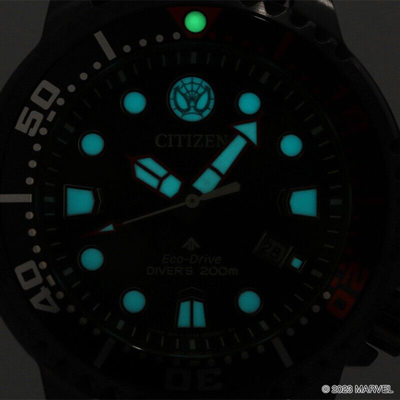 Pre-owned Citizen Promaster Bn0255-03e Marvel Spider-man Black Eco-drive Men Watch Limited
