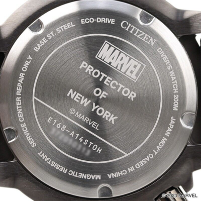 Pre-owned Citizen Promaster Bn0255-03e Marvel Spider-man Black Eco-drive Men Watch Limited