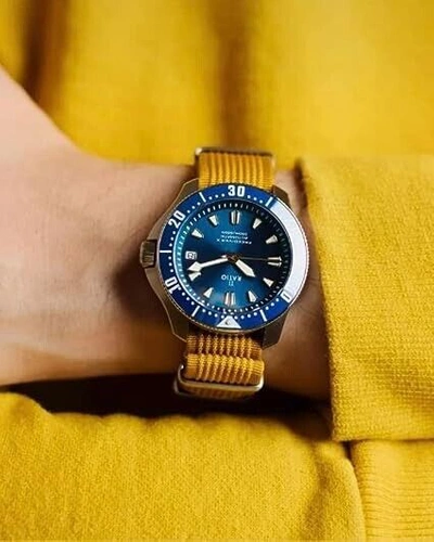 Pre-owned Ratio Freediver X Automatic Diver's Blue Dial Case 40mm Rtx003 Men's Watch 200m