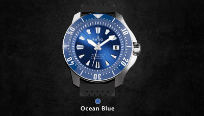 Pre-owned Ratio Freediver X Automatic Diver's Blue Dial Case 40mm Rtx003 Men's Watch 200m