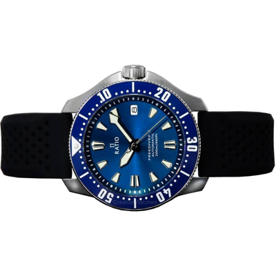 Pre-owned Ratio Freediver X Automatic Diver's Blue Dial Case 40mm Rtx003 Men's Watch 200m