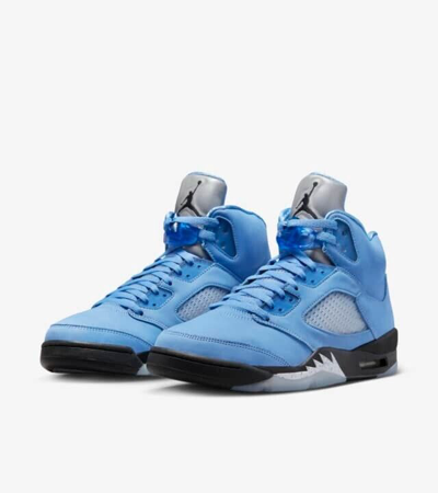 Jordan Dv1310-401 Nike Air 5 Retro Unc University Blue Shoes Mens Appraised  | ModeSens