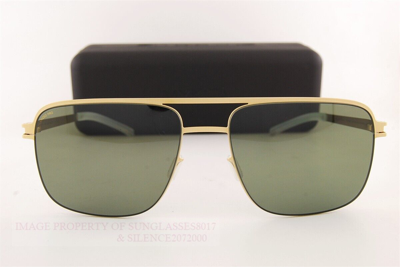 Pre-owned Mykita Brand  Sunglasses Wilder Frosted Gold/polarised Pro Green 15 Men Women