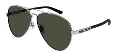 Pre-owned Gucci Authentic  Sunglasses Gg 1288sa-001 Gunmetal Black W/ Gray Lensnew61mm