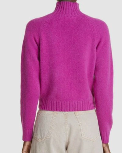 Pre-owned The Elder Statesman $995  Women's Purple Cashmere Crewneck Sweater Size Xl