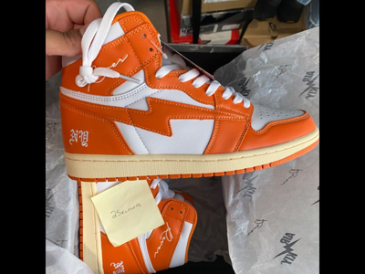 Pre-owned Reveяs® Reves Paris X Air Kiy 85 Hi White Orange