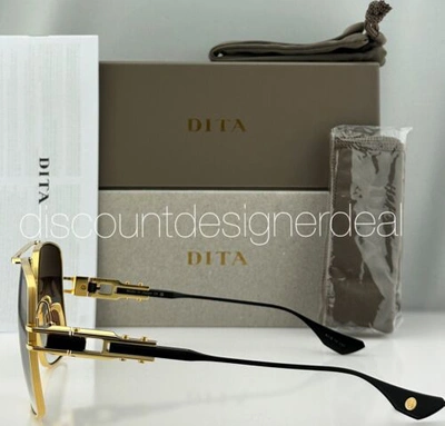 Pre-owned Dita Grand Emperik Sunglasses Dts159-a-01 Gold Metal Frame Gray Gradient Lenses