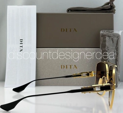 Pre-owned Dita Grand Emperik Sunglasses Dts159-a-01 Gold Metal Frame Gray Gradient Lenses