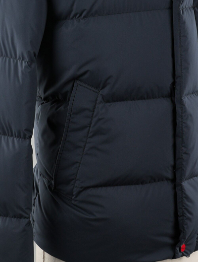 Pre-owned Kiton Coat Polyamide Polyurethane Size 42 Us 52 Eu Kcx26 In Blue