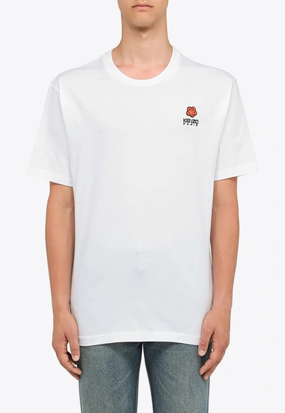 Shop Kenzo Boke Flower Embroidered T-shirt In White