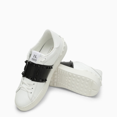 Shop Valentino Garavani Rockstud Untitled White/black Sneaker Women