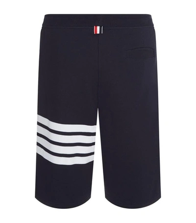 Shop Thom Browne 4 Stripe Jersey Shorts