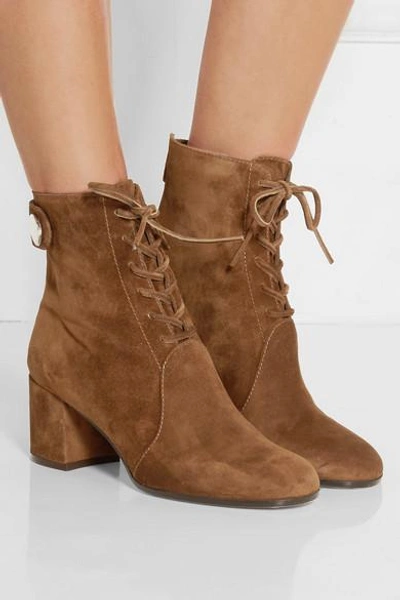 Shop Gianvito Rossi Finlay Suede Ankle Boots