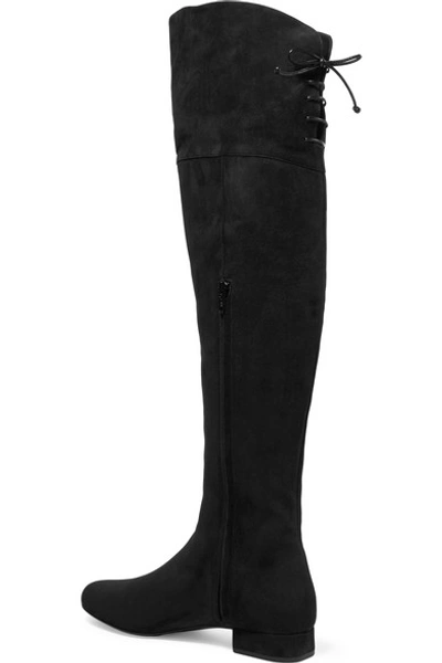 Shop Saint Laurent Suede Over-the-knee Boots