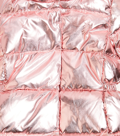 Shop Polo Ralph Lauren Metallic Down Jacket In Pink