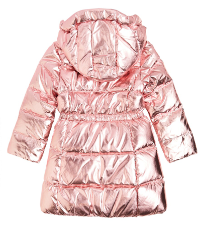 Shop Polo Ralph Lauren Metallic Down Jacket In Pink