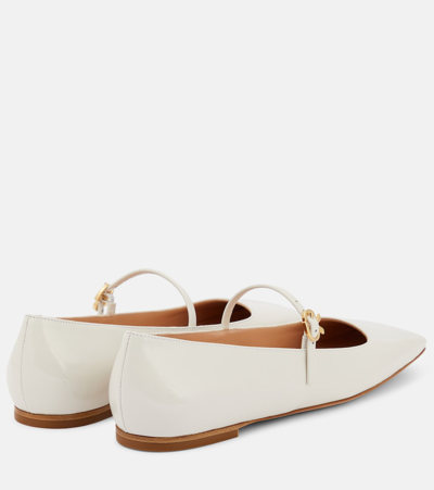 Gianvito Rossi Christina 05 Leather Ballet Flats In White
