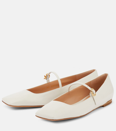 Shop Gianvito Rossi Christina 05 Leather Ballet Flats In White