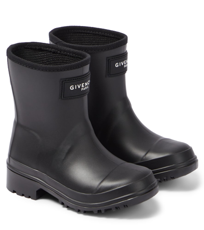 Shop Givenchy Logo Rain Boots In Black