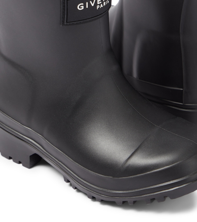 Shop Givenchy Logo Rain Boots In Black