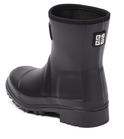 Shop Givenchy Logo Rain Boots In Black