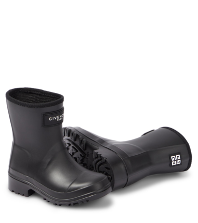 Shop Givenchy Logo Rain Boots In Black