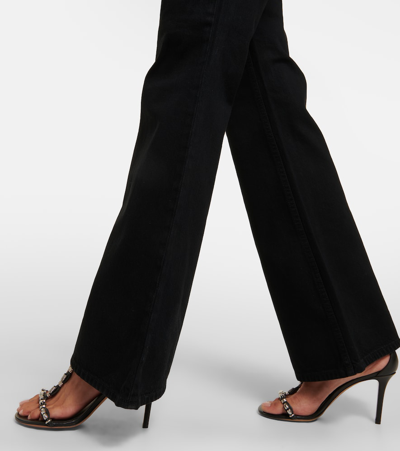 Ulla Johnson Lou High-rise Flared-leg Jeans In Black