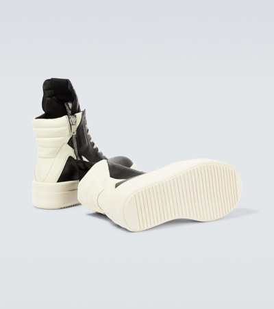 Shop Rick Owens Mega Bumper Leather Sneakers In Black