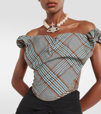 Vivienne Westwood Sunday Tartan-check Corset Top In Multicoloured