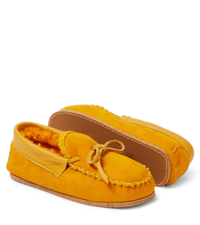 Pèpè Dario Suede Moccasins In Orange