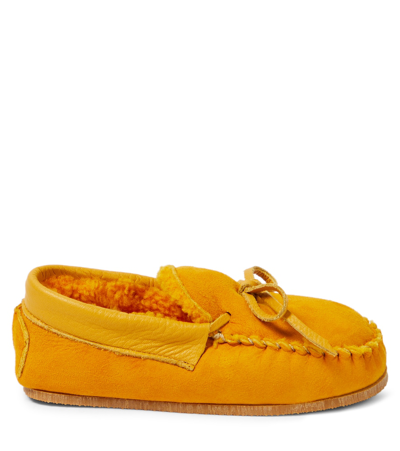 Pèpè Dario Suede Moccasins In Orange