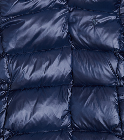 Shop Polo Ralph Lauren Down Jacket In Blue