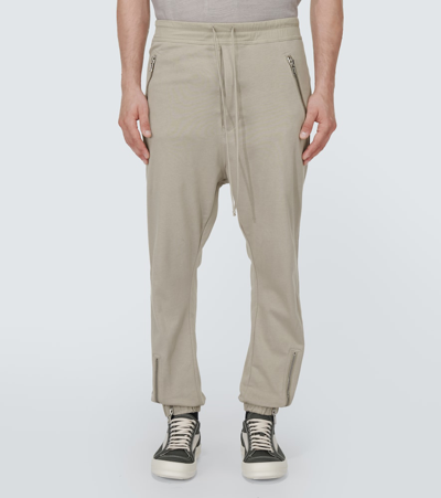 Shop Rick Owens Cotton Jersey Sweatpants In Beige