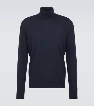 Shop Loro Piana Cashmere Turtleneck Sweater In Blue