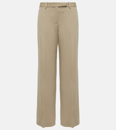 Shop The Row Banew Virgin Wool Wide-leg Pants In Beige