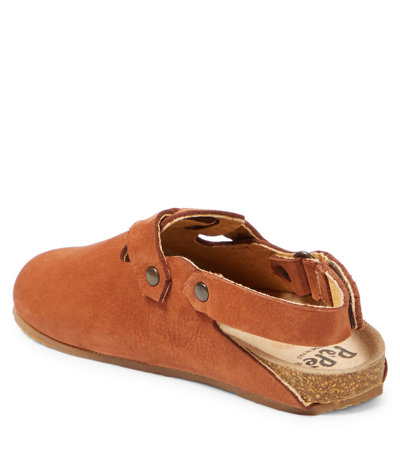 Pèpè Lucio Slingback Leather Clogs In Brown