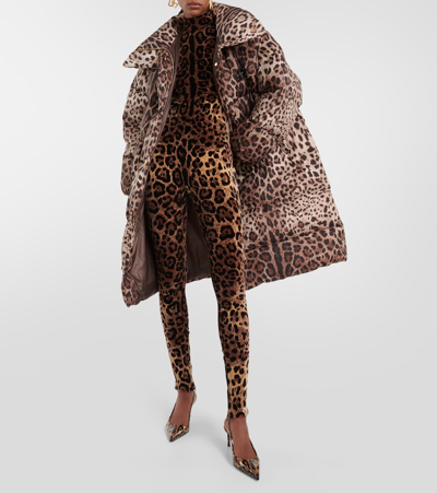 Dolce & Gabbana Luxurious Leopard Printed Slingback Pumps For Women In Multicoloured