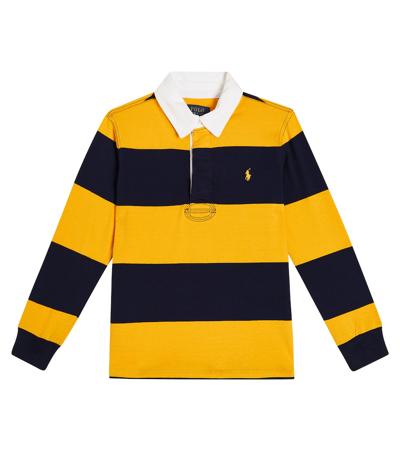 Shop Polo Ralph Lauren Striped Cotton Polo Shirt In Multicoloured