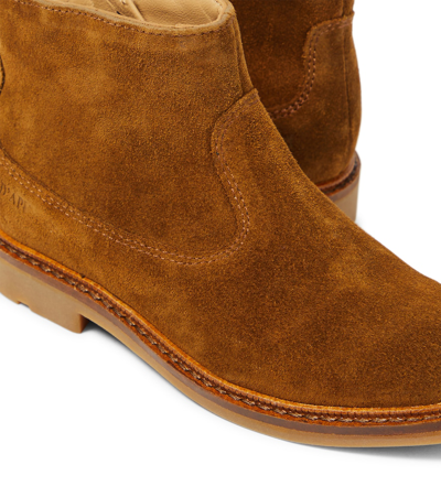 Pom D'api Sister Suede Boots In Brown