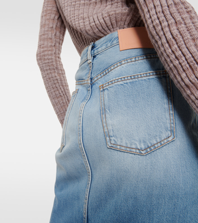 中腰牛仔加长半身裙