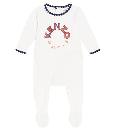 Shop Kenzo Baby Set Of 2 Cotton-blend Onesies In Multicoloured