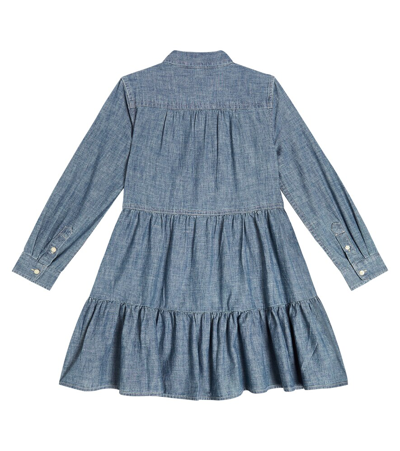 Shop Polo Ralph Lauren Cotton Shirt Dress In Blue