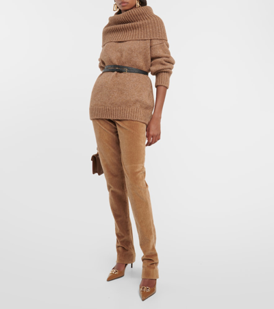 Shop Dolce & Gabbana Wool-blend Sweater In Beige