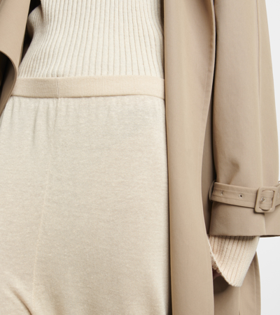 The Row Dalbero Linen And Silk-blend Tapered Pants In Beige